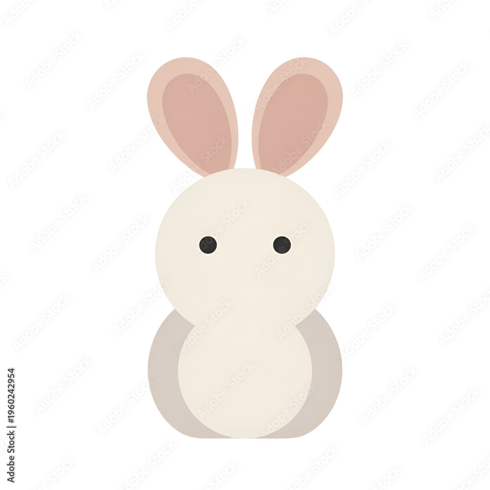 Obraz premium A cute illustration of a small bunny.
