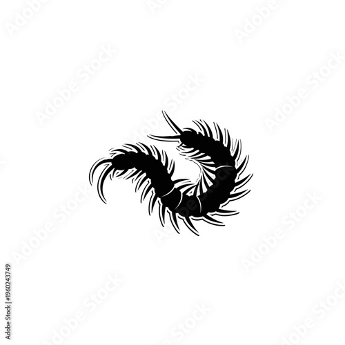 Black eyelashes on white background.