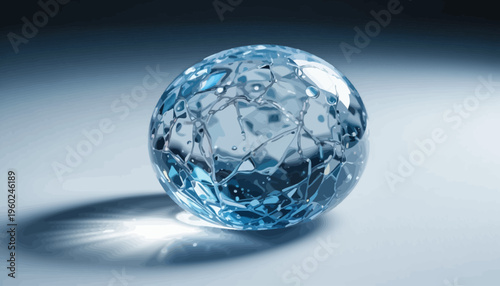 crystal ball on blue