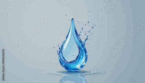 blue water drop