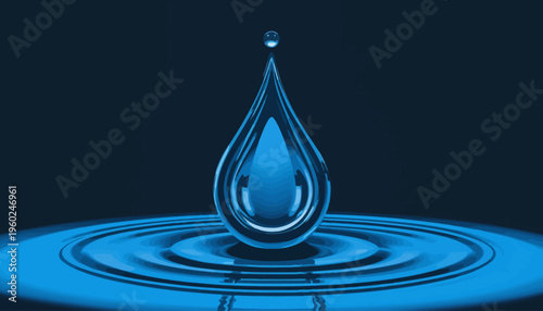 blue water drop