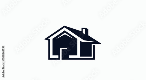 Simple Black House Icon Design.