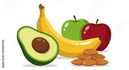 Healthy Fruits and Nuts Assortment for a Nutritious Lifestyle