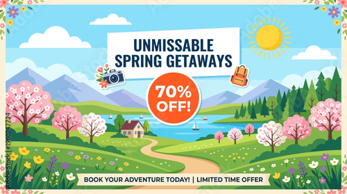 Unmissable Spring Getaways Travel Advertisement