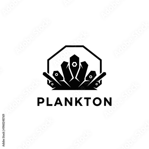 Black Plankton Logo Design Icon.