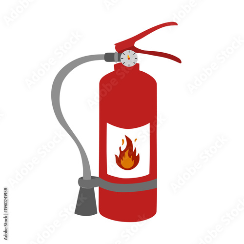 Fire extinguisher flat design, vector illustration