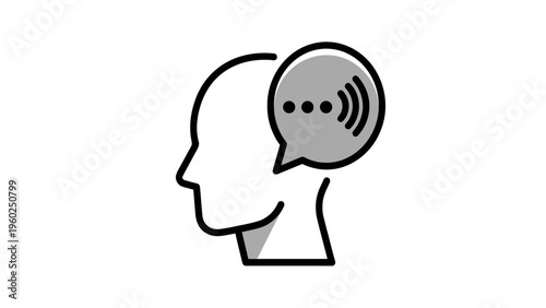 Communication Concept with Human Head.