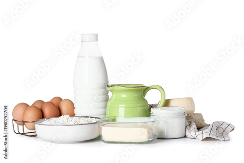 Different dairy products wi...