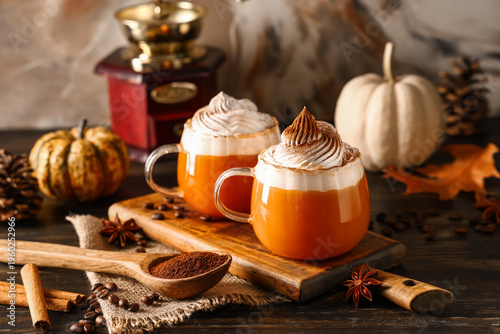 Cozy autumn pumpkin spice l...