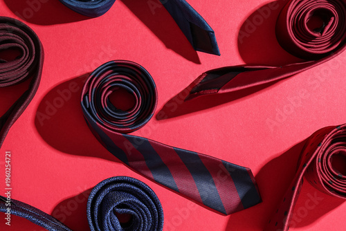 Stylish different male ties...