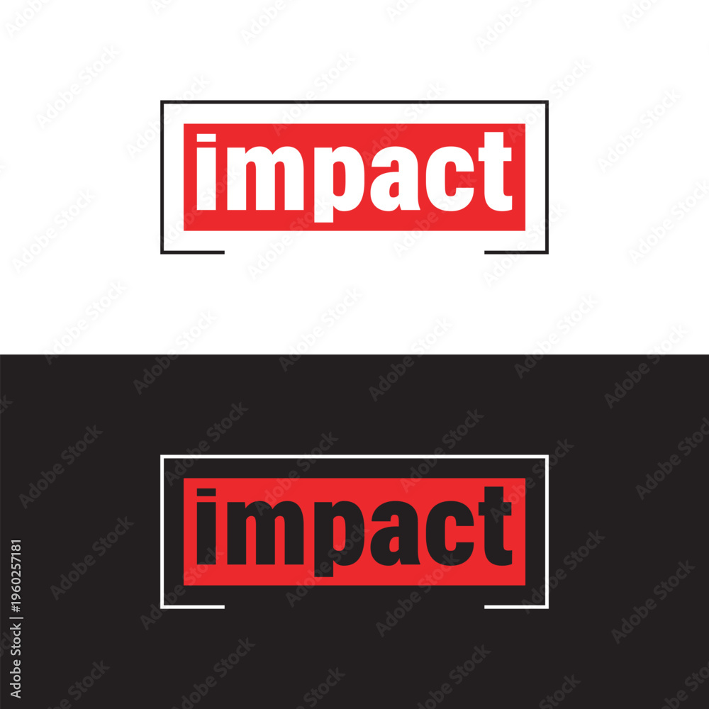 Fototapeta premium word mark impact logo design inspiration