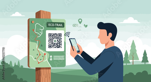 Eco Trail Information And Navigation Via Smartphone Scanning QR Code