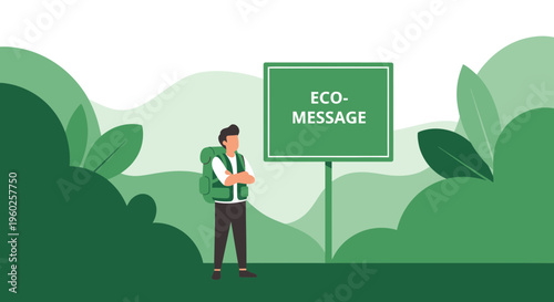 Eco Traveler Delivers Environmental Conservation Message Outdoors