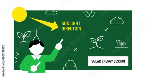 Educational Solar Energy Presentation And Concept Illustration