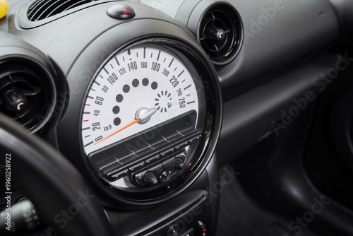 View of speedometer in mode...
