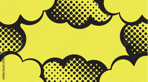 Pop Art Style Comic Speech Bubble Frame Background