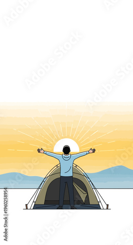 Embrace The Morning Sun With Open Arms At Your Campsite Oasis