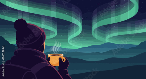 Embrace The Northern Lights With A Steaming Hot Beverage In Hand