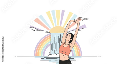 Embrace The Serene Dawn With A Rejuvenating Stretch