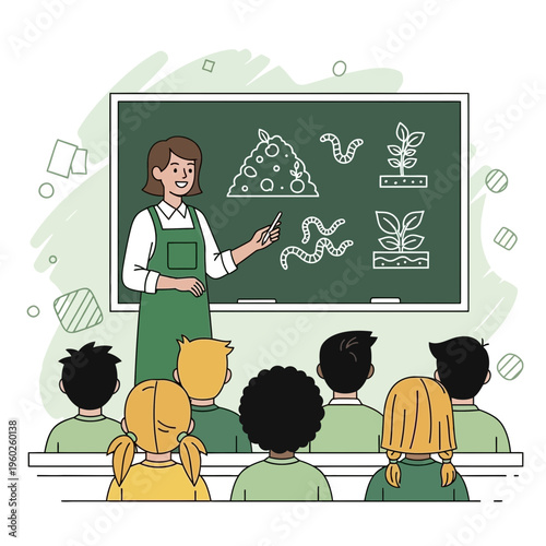 Engaging Classroom Science Lesson Illustration Engaging Young Minds In Learning