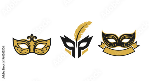 Elegant Masquerade Masks Collection: Venetian, Modern, and Festive Designs