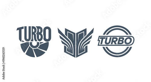 Turbo Logos Collection: Speed, Power, and Innovation Symbols