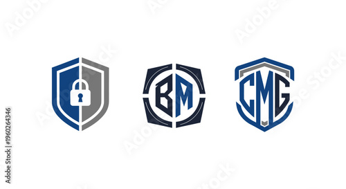 Security Shield Emblem, Monogram Logos, Corporate Identity Symbols