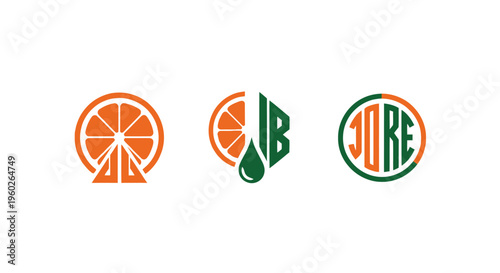 Orange Juice Logo Designs: Fresh Fruit Icons & Typography