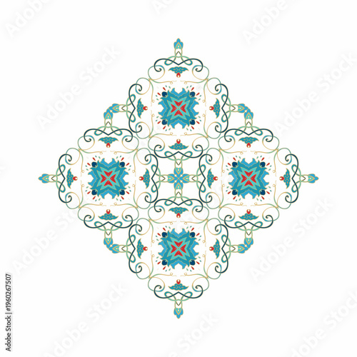 Decorative element, ornamental rosettes, mandala