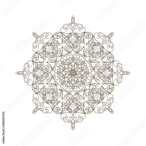 Decorative element, ornamental rosettes, mandala