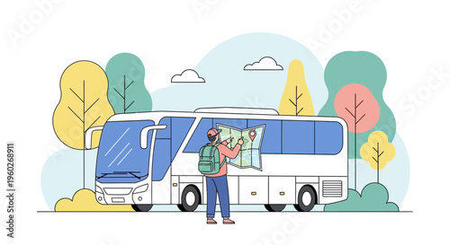 Explore The World With A Bus And Map Adventure
