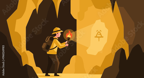 Explorer Illuminates Ancient Cave Symbols With Torch Discovery