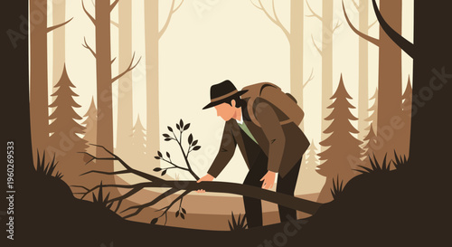 Exploring Forest Wilderness Adventure Journey Discovering Nature