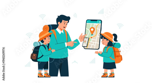 Family Outdoor Navigation Adventure Using Digital Mapping Technology