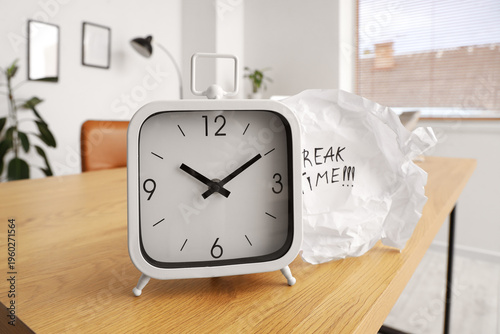 Crumpled paper with text BR...