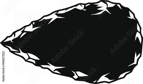 Black Diamond Gemstone Illustration.