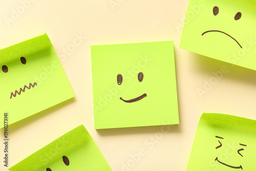 Sticky notes with drawings ...