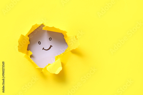Smiley face visible through...