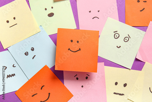 Sticky notes with drawings ...
