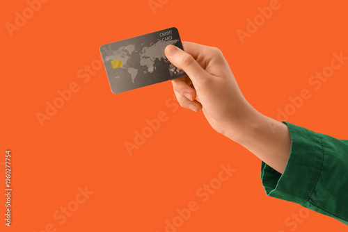 Female hand with credit car...