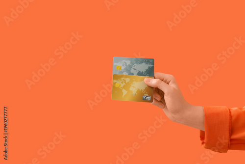 Female hand with credit car...