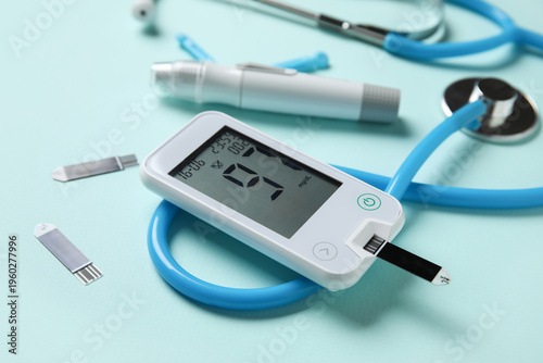 Glucometer, lancet pen, ste...
