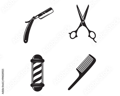 Barber shop tools and equipment