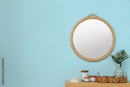 Shelving unit and mirror on...