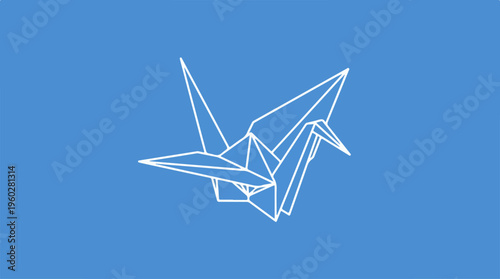 Origami Crane Paper Art.