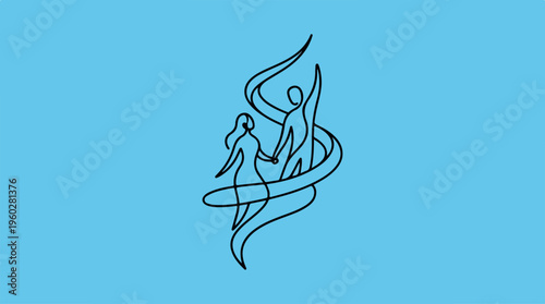 People Line Art Design Element.