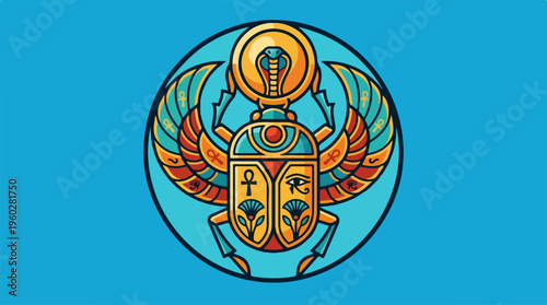 Scarab Beetle Ancient Egyptian Symbol.