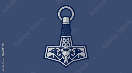 Thor Mjolnir Hammer Symbol.
