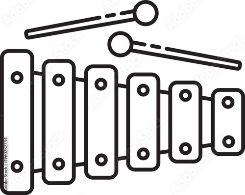 Xylophone Icon Outline