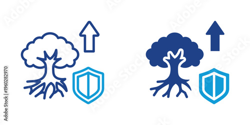 Resilience Simple and clear vector icon illustrating an essential idea or function